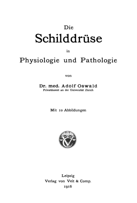Cover image for book Die Schilddrüse in Physiologie und Pathologie