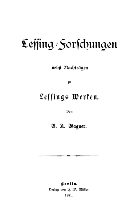 Cover image for book Lessing-Forschungen nebst Nachträgen zu Lessings Werken