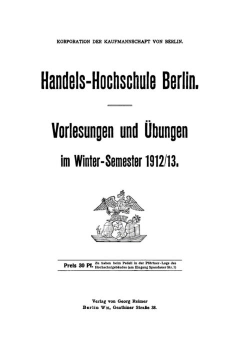 Cover image for book Winter-Semester 1912/13