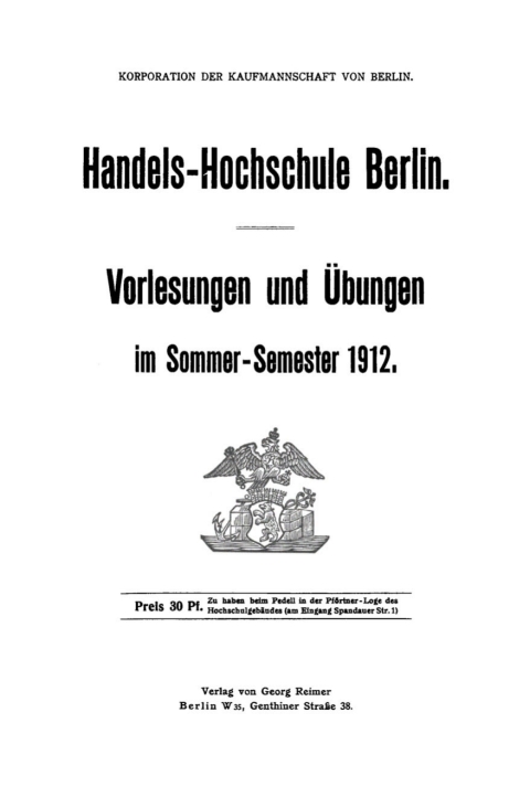 Cover image for book Sommer-Semester 1912