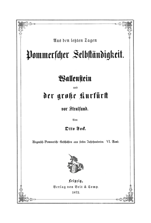 Cover image for book Aus den letzten Zeiten Pommerscher Selbstständigkeit