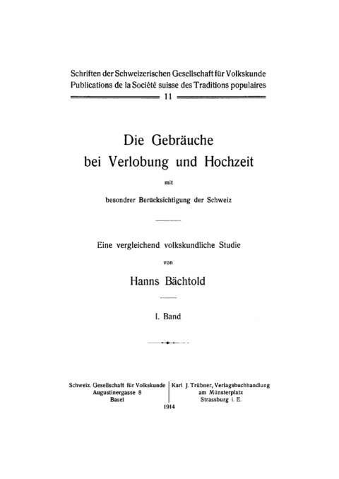 Cover image for book Die Gebräuche bei Verlobung und Hochzeit