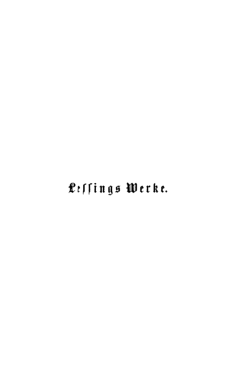 Cover image for book Gotthold Ephraim Lessing: Lessings Werke. Band 1