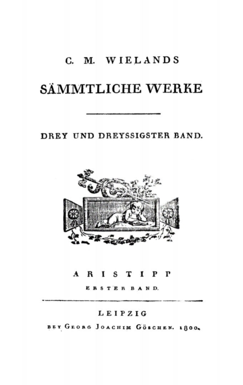 Cover image for book Aristipp, Band 1