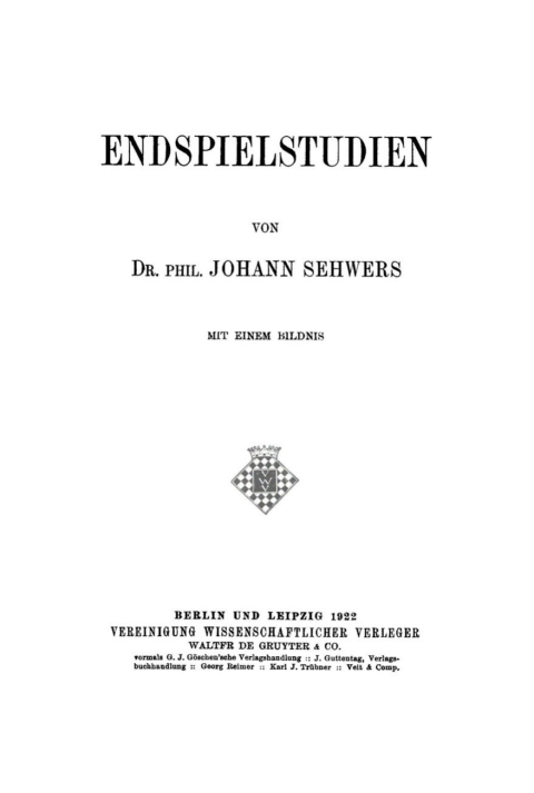 Cover image for book Endspielstudien