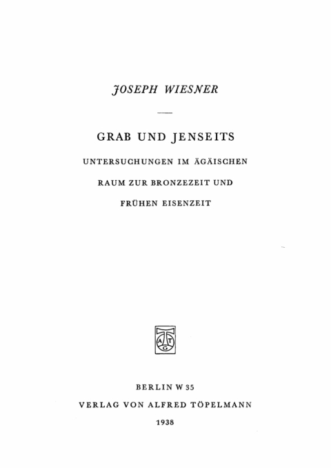 Cover image for book Grab und Jenseits