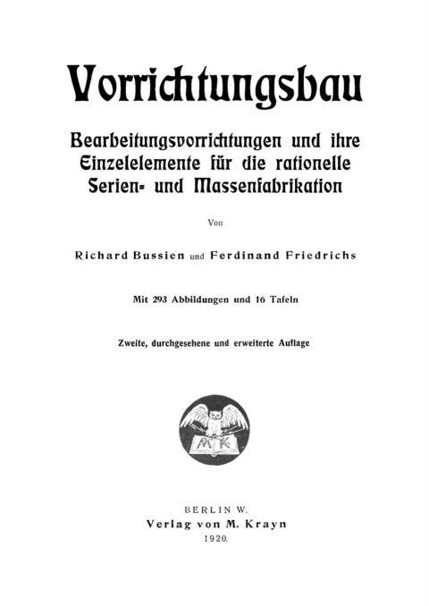Cover image for book Vorrichtungsbau