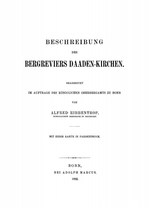 Cover image for book Beschreibung des Bergreviers Daaden-Kirchen