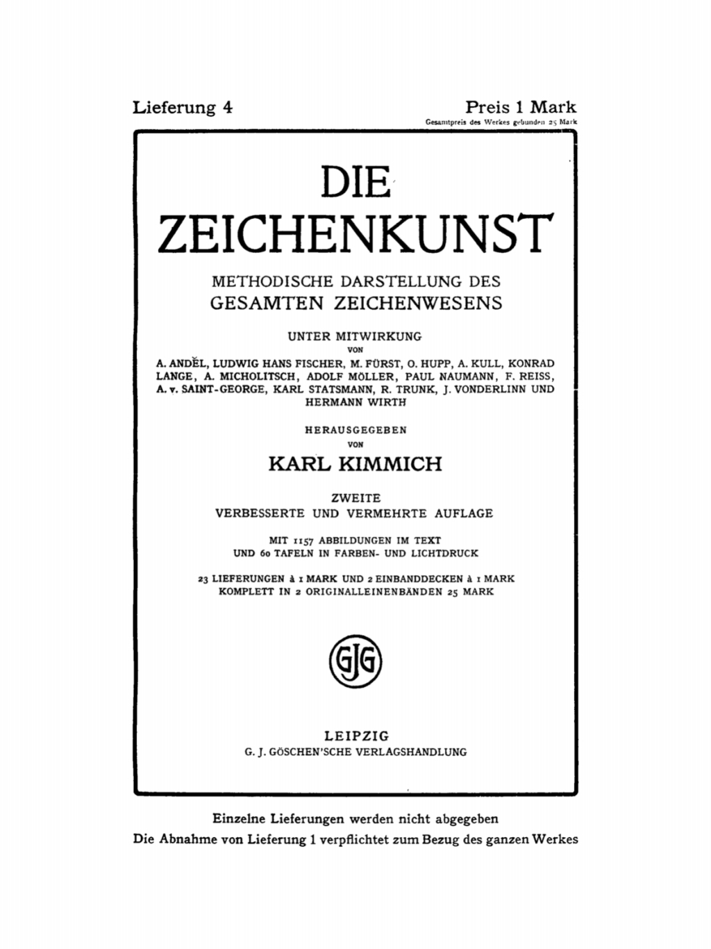 Page Fidelity Die Zeichenkunst. Lieferung 4; $148.73