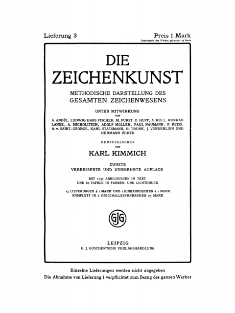 Cover image for book Die Zeichenkunst. Lieferung 3