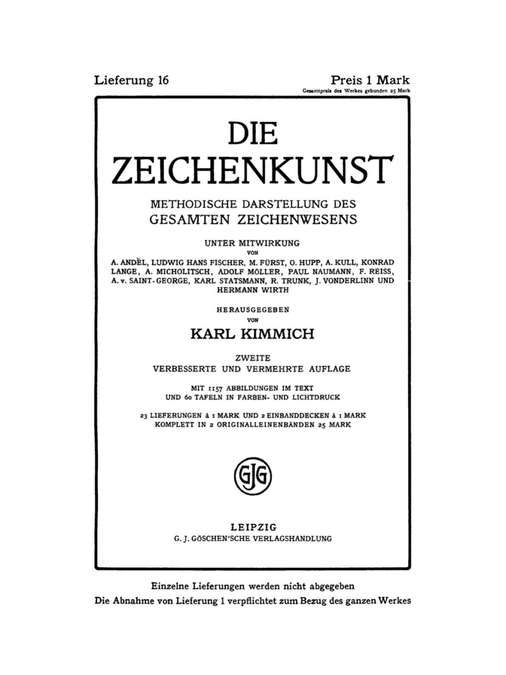 Page Fidelity Die Zeichenkunst. Lieferung 16; $148.73