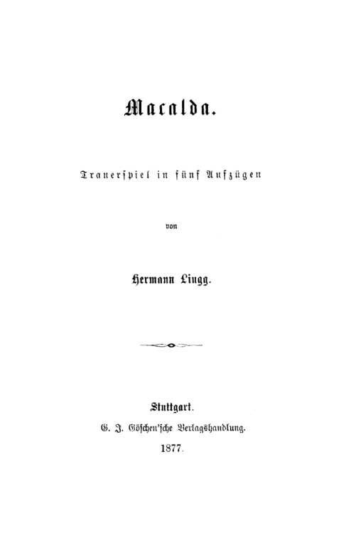 Cover image for book Macalda
