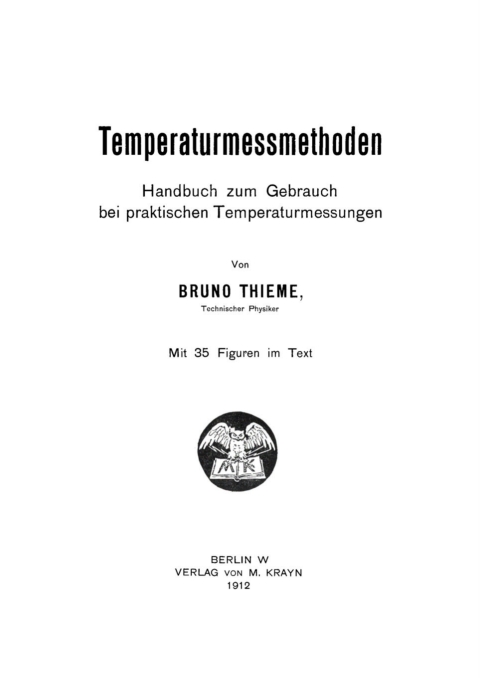Cover image for book Temperaturmessmethoden