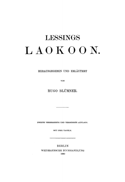 Cover image for book Lessings Laokoon