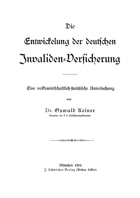 Cover image for book Die Entwickelung der deutschen Invaliden-Versicherung