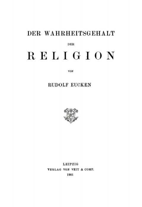 Cover image for book Der Wahrheitsgehalt der Religion