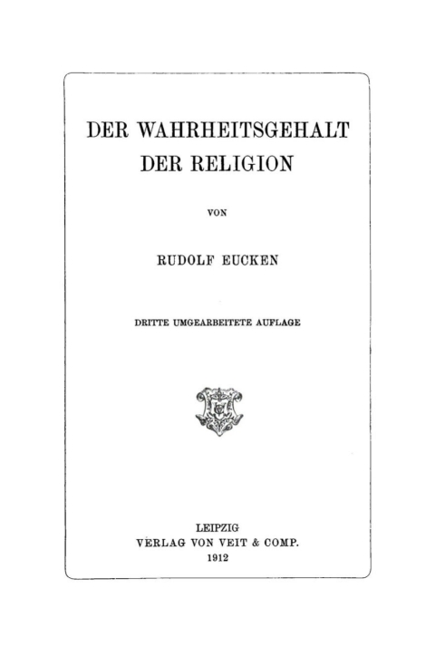 Cover image for book Der Wahrheitsgehalt der Religion