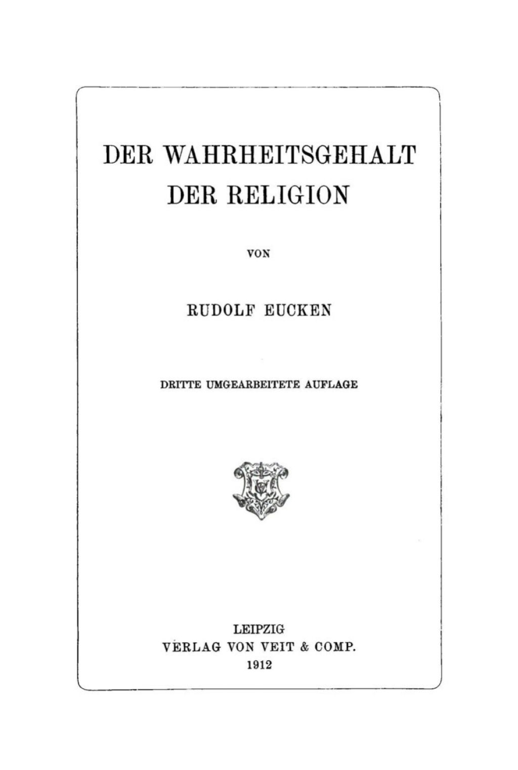 Page Fidelity Der Wahrheitsgehalt der Religion; $148.73