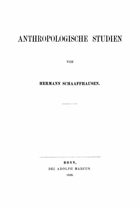 Cover image for book Anthropologische Studien