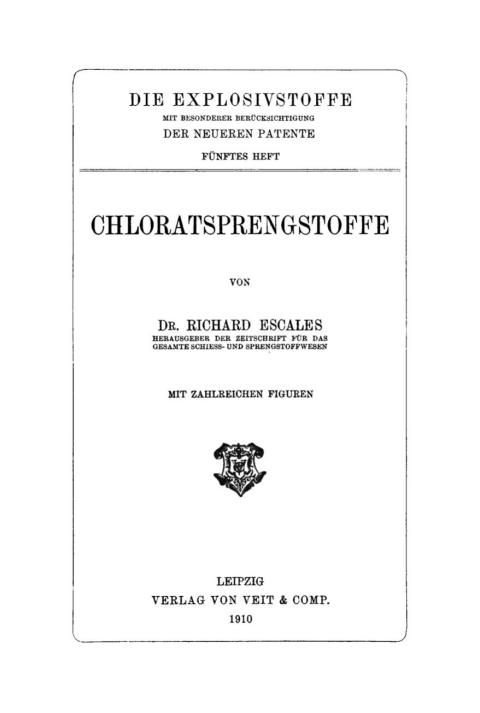 Cover image for book Chloratsprengstoffe