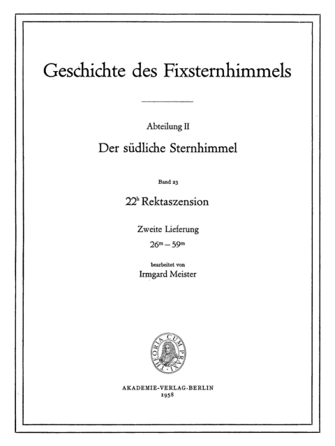 Cover image for book 22h Rektaszension, Lieferung 2: 26m–59m