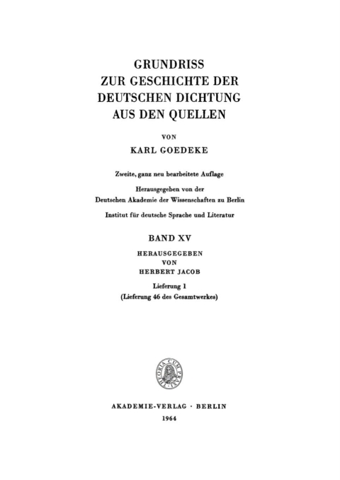 Cover image for book (Lieferung 46 des Gesamtwerkes)