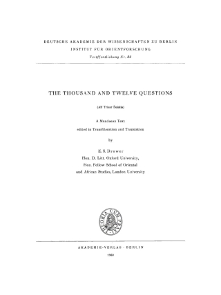 The Thousand and Twelve Questions