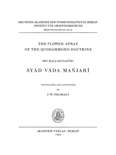 Cover image for book The Flower-Spray of the Quodammodo Doctrine