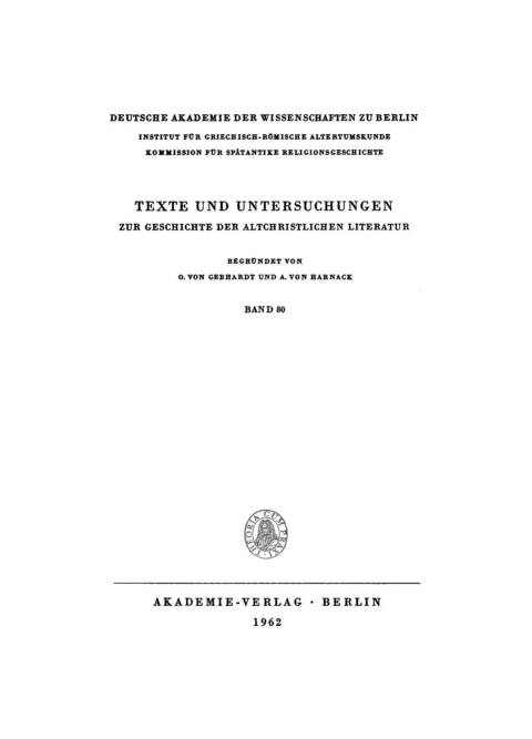 Cover image for book Papers presented to the Third International Conferenceon Patristic Studies held at Christ Church, Oxford, 1959, III: Liturgica, Monastica et Ascetica, Philosophica