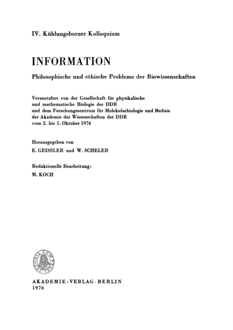 Cover image for book Information