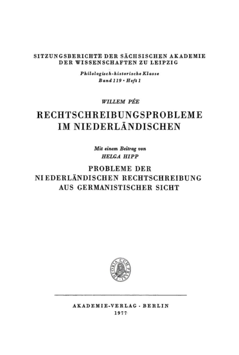 Cover image for book Rechtschreibungsprobleme im Niederländischen