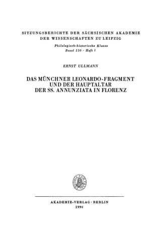 Das Münchner Leonardo-Fragment und der Hauptaltar der SS. Annunziata in Florenz