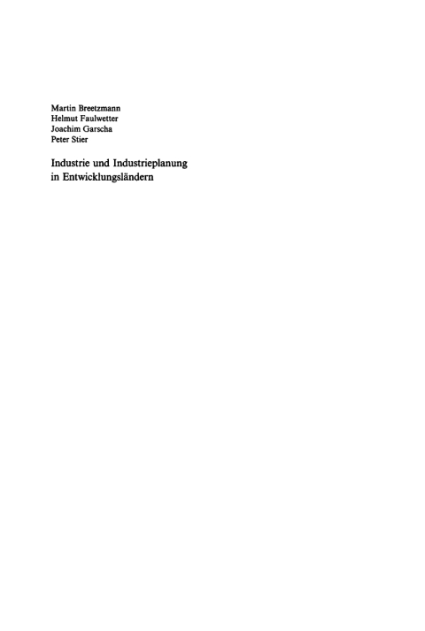 Cover image for book Industrie und Industrieplanung in Entwicklungsländern