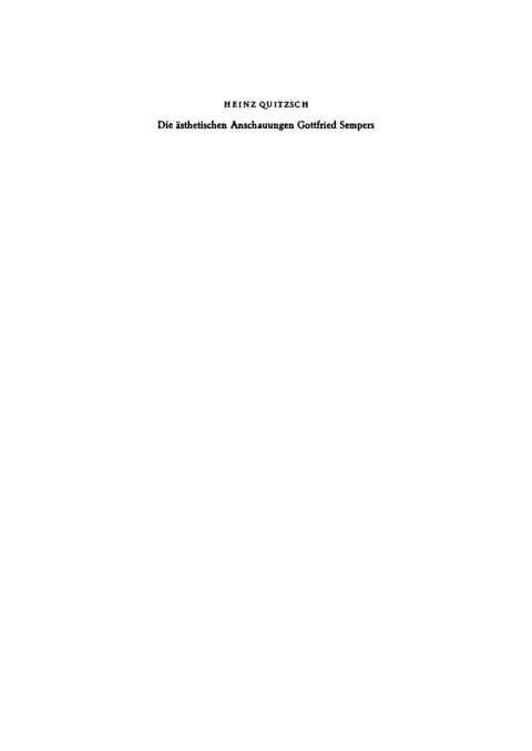 Cover image for book Die ästhetischen Anschauungen Gottfried Sempers