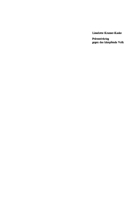 Cover image for book Präventivkrieg gegen das kämpfende Volk