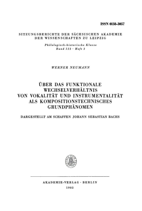 Cover image for book Über das funktionale Wechselverhältnis von Vokalität und Instrumentalität als kompositionstechnisches Grundphänomen
