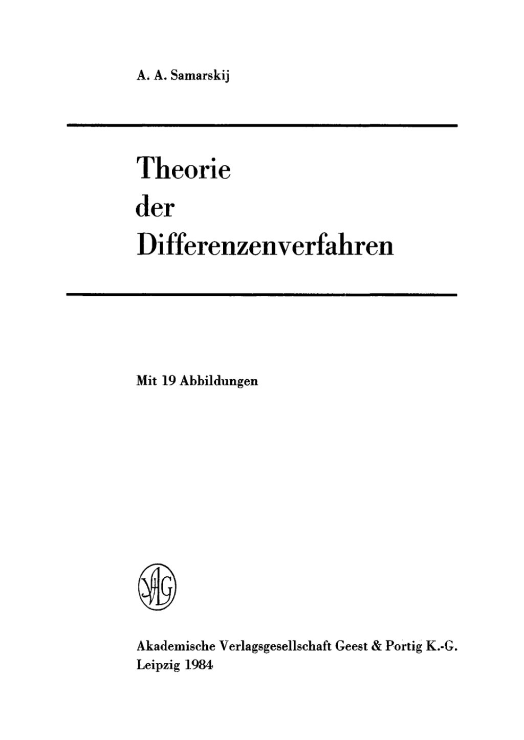 Page Fidelity Theorie der Differenzenverfahren; $174.26