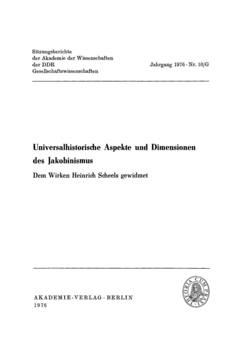 Cover image for book Universalhistorische Aspekte und Dimensionen des Jakobinismus