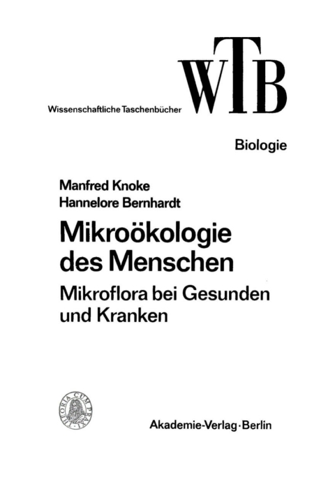 Cover image for book Mikroökologie des Menschen