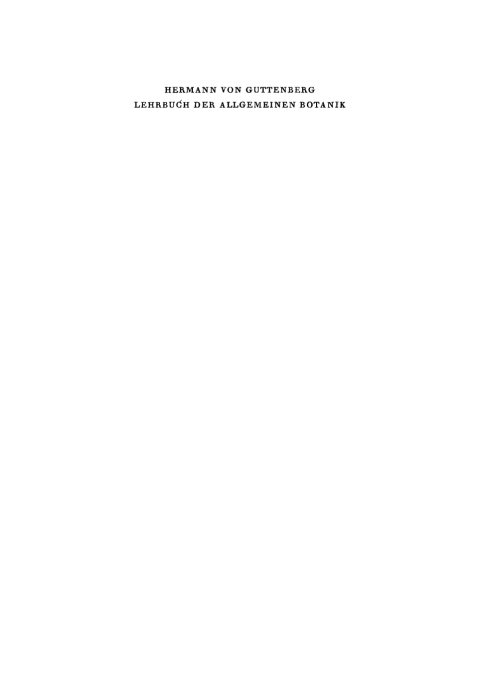 Cover image for book Lehrbuch der allgemeinen Botanik