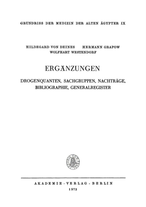 Cover image for book Ergänzungen