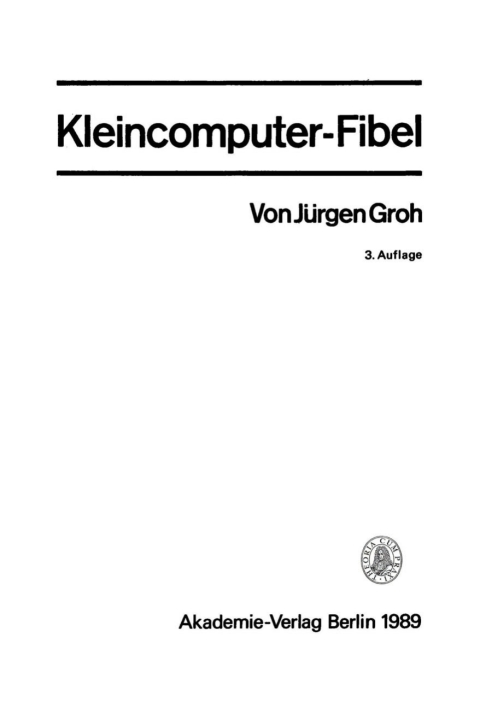 Cover image for book Kleincomputer-Fibel