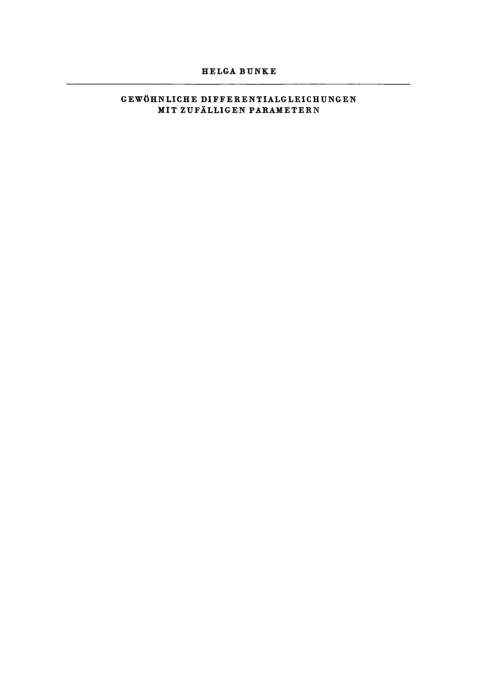 Cover image for book Gewöhnliche Differentialgleichungen mit zufälligen Parametern