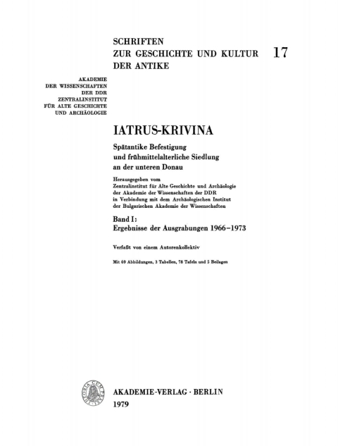Cover image for book Ergebnisse der Ausgrabungen 1966–1973