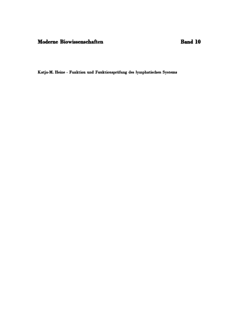 Cover image for book Funktion und Funktionsprüfung des lymphatischen Systems