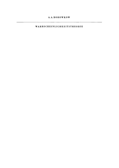 Cover image for book Wahrscheinlichkeitstheorie