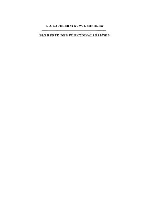 Cover image for book Elemente der Funktionalanalysis