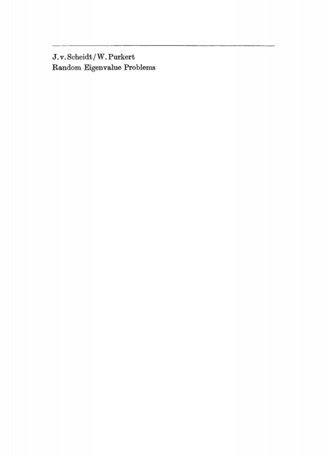 Cover image for book Random Eigenvalue Problems