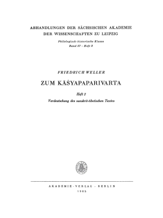Verdeutschung des sanskrit-tibetischen Textes