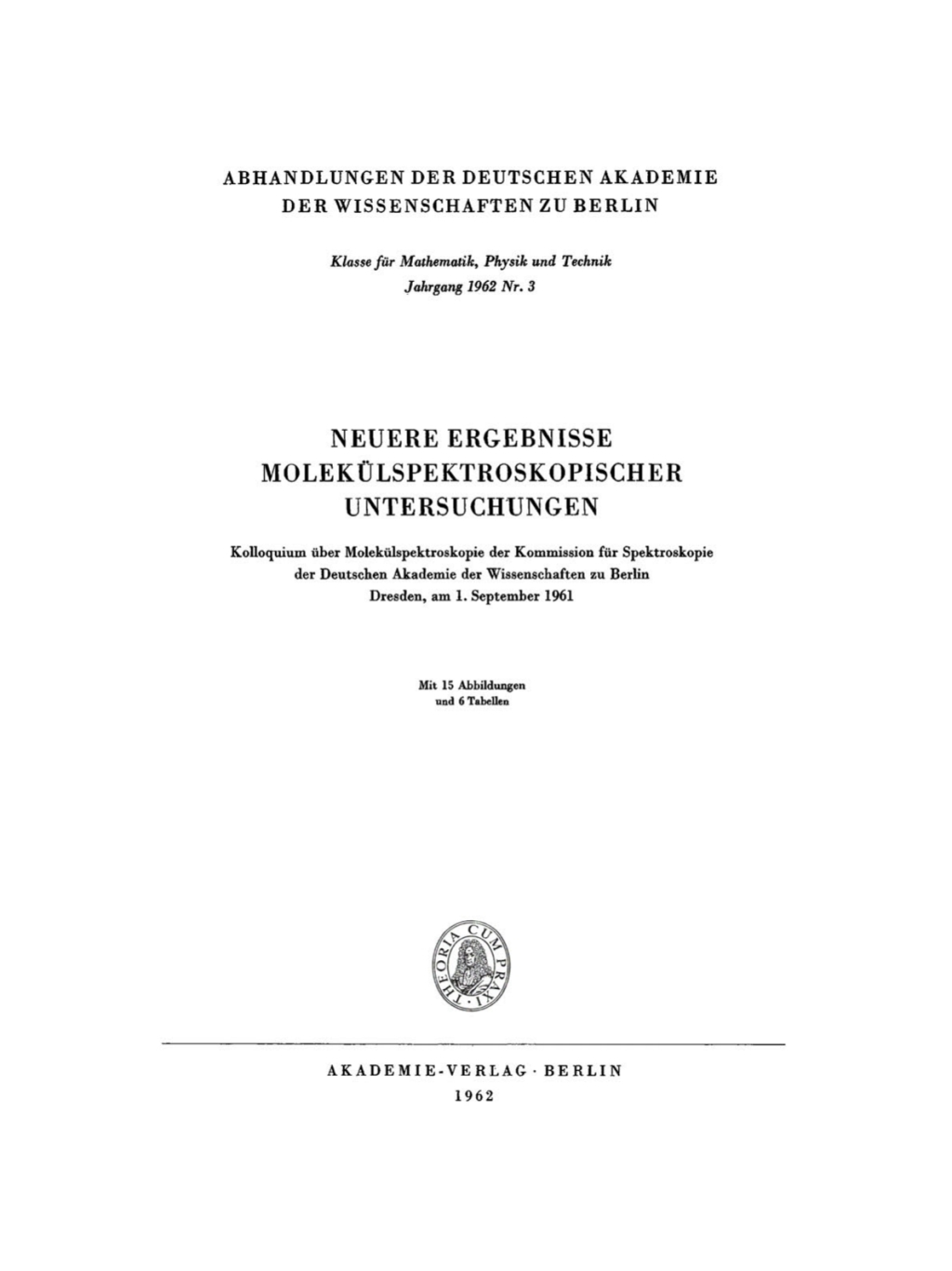 Page Fidelity Neuere Ergebnisse molekülspektroskopischer Untersuchungen; $174.26